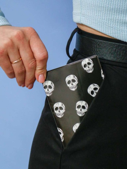 ОБЛОЖКА ДЛЯ ПАСПОРТА «Skulls», плотность 600 мкм 