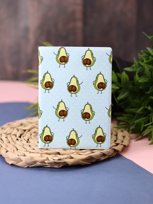 ОБЛОЖКА ДЛЯ ПАСПОРТА Avocado and popka, плотность 600 мкм 