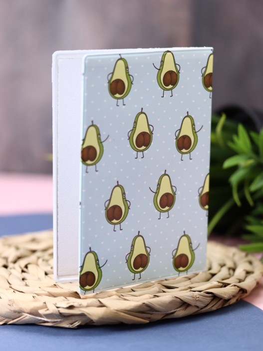 ОБЛОЖКА ДЛЯ ПАСПОРТА Avocado and popka, плотность 600 мкм 