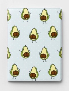 ОБЛОЖКА ДЛЯ ПАСПОРТА Avocado and popka, плотность 600 мкм