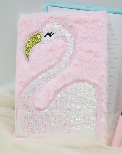 Блокнот плюшевый «Flamingo», pink, 21,5х15 см, плотность 70 гр. 