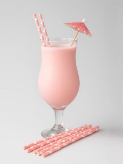 Трубочки одноразовые для напитков 12 шт. "Cute peas", pink (200 мм)