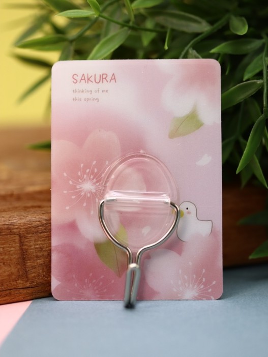 Крючок на липучке «Square sakura» 2шт, mix 