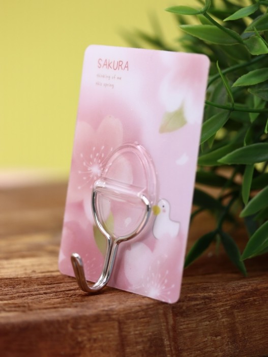 Крючок на липучке «Square sakura» 2шт, mix 