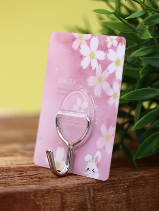 Крючок на липучке «Square sakura» 2шт, mix 