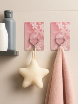 Крючок на липучке «Square sakura» 2шт, mix