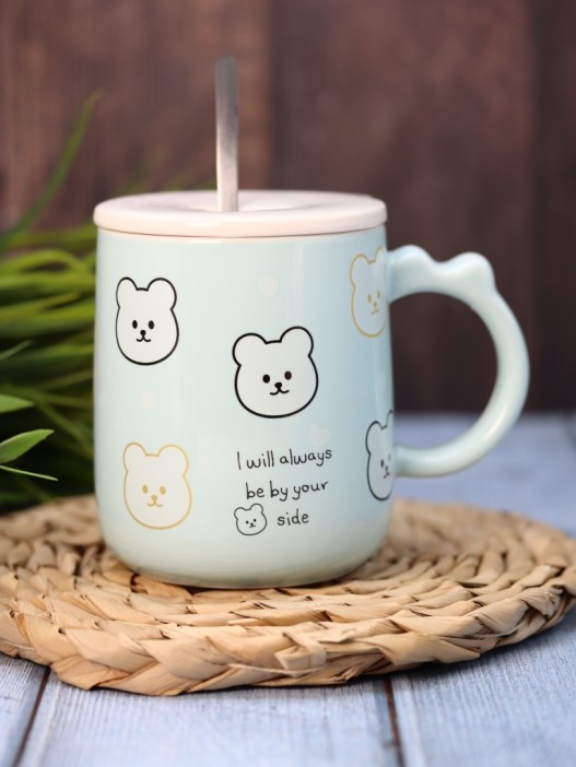 Кружка "Many bear face", blue (400 мл) 