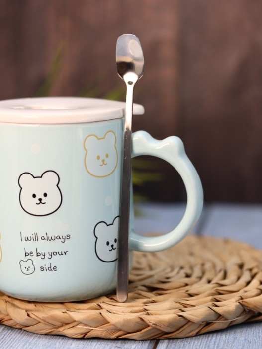 Кружка "Many bear face", blue (400 мл) 