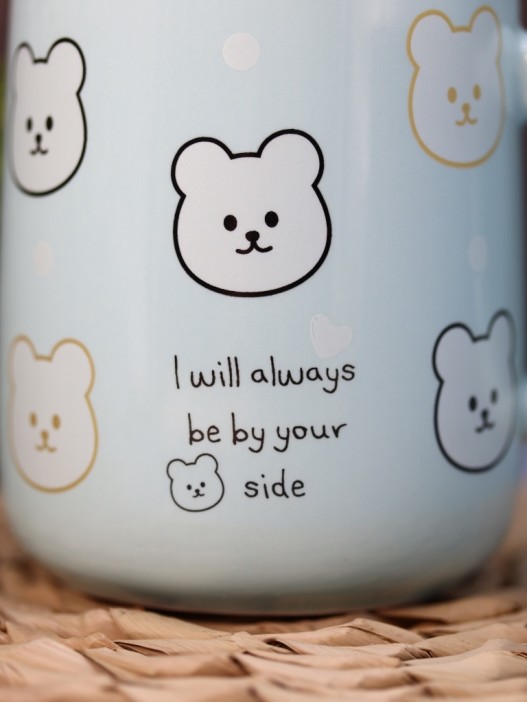 Кружка "Many bear face", blue (400 мл) 