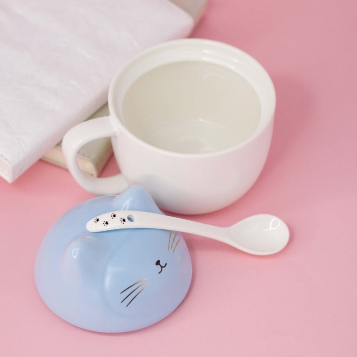 Кружка "Cat in the bowl", blue (230ml) 