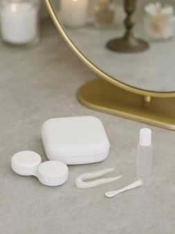 Контейнер для линз "Classic square", white