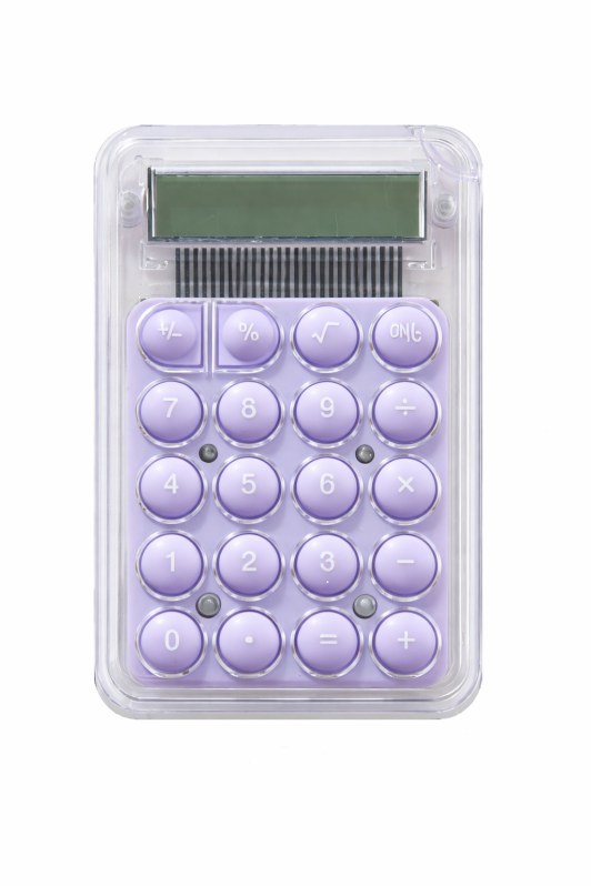 Калькулятор "Transparent body", фиолетовый 