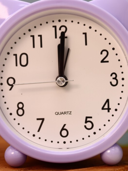 Часы-будильник "Cat ears", purple (11х10,5 см) 