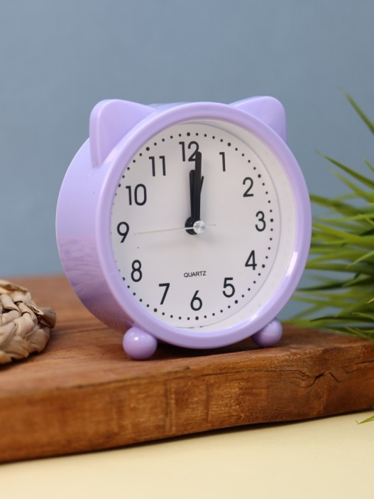 Часы-будильник "Cat ears", purple (11х10,5 см) 