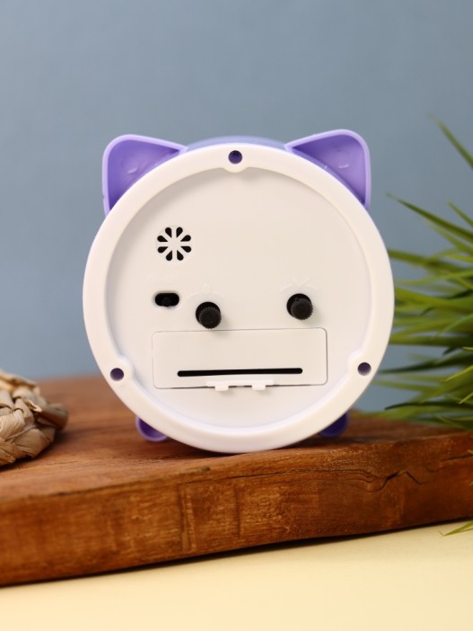 Часы-будильник "Cat ears", purple (11х10,5 см) 