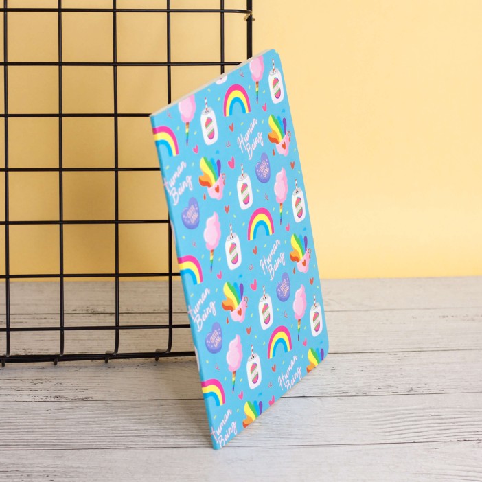 Тетрадь (A5) "Rainbow ice cream", blue (13.5*20.5) 