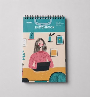 Скетчбук (А4) «В разработке», синий (21*29) 30 л. 130 г/м
