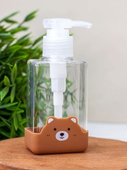 Дорожная бутылочка "Голова мишки", коричневая (100мл)
