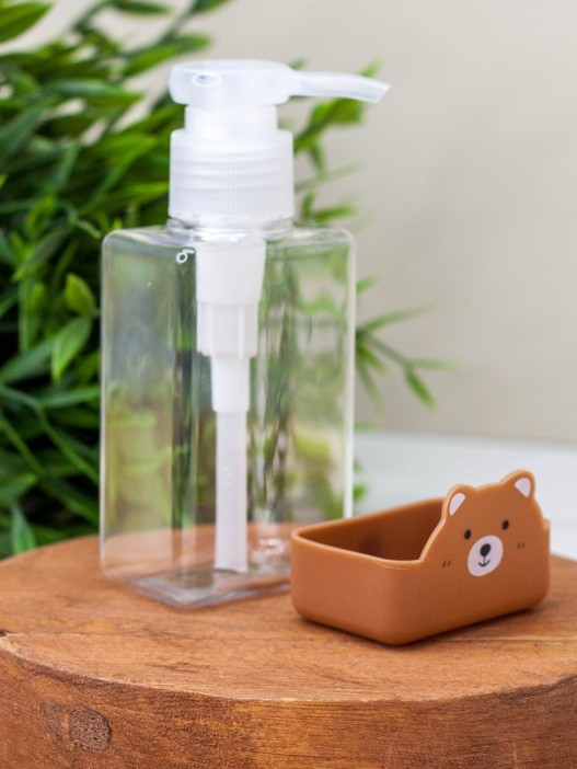 Дорожная бутылочка "Bear head", brown (100 ml) 