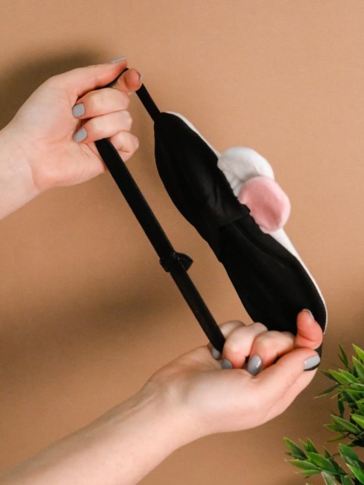 Маска для сна гелевая "Animal hare", white 