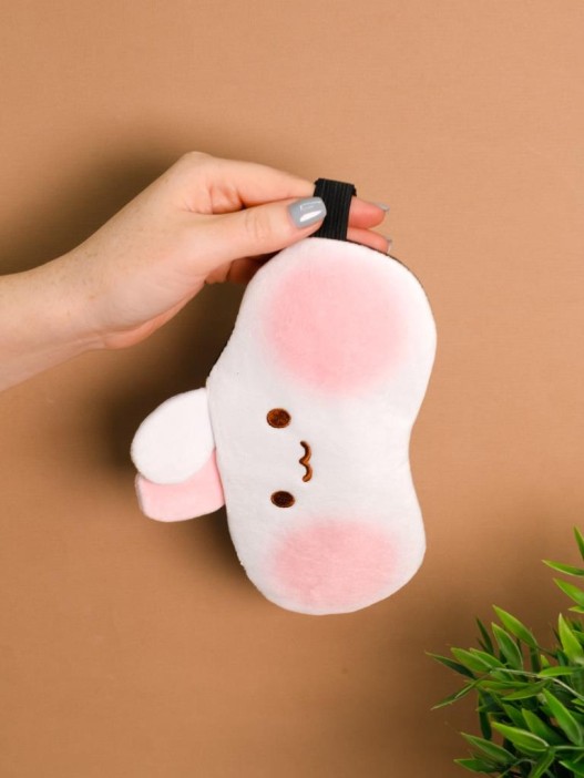 Маска для сна гелевая "Animal hare", white 