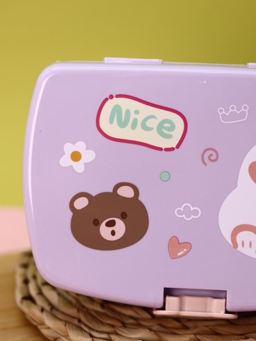 Ланчбокс &quot;Bear-bunny&quot;, purple, 700 мл 