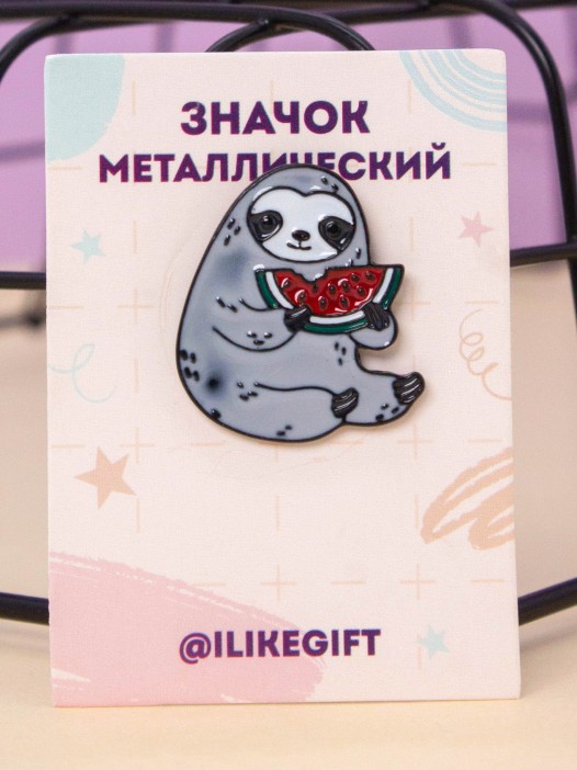 Значок металлический iLikeGift &quot;Sloth&quot; 