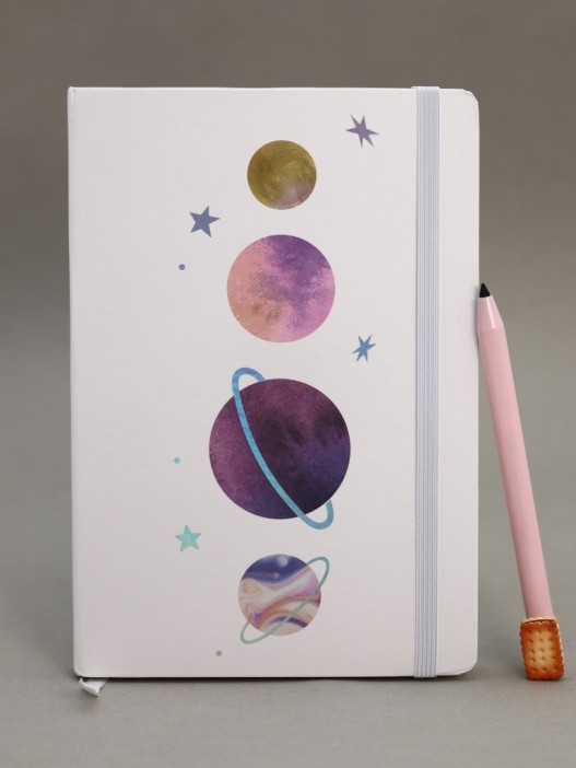 Блокнот (А5) &quot;Universe planets&quot;, white (14.5*21) 
