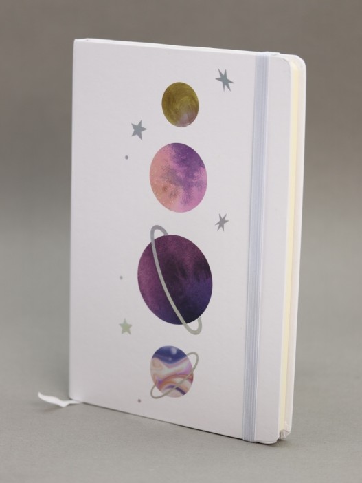 Блокнот (А5) &quot;Universe planets&quot;, white (14.5*21) 