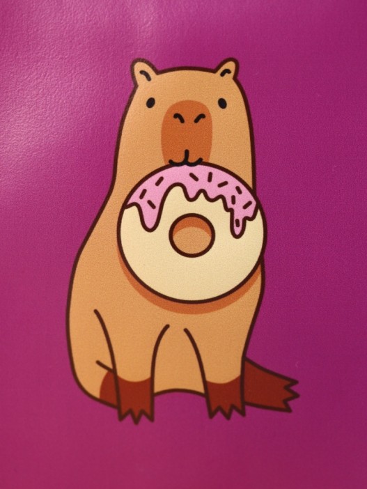 Обложка для паспорта «Capybara donut», плотность 280 мкм 