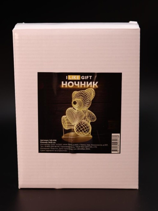 Ночник iLikeGift "Love Bear" LED, USB (9х19 см) 