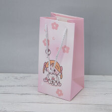 Пакет подарочный «Hare girl sitting», pink (12*10*24.5)