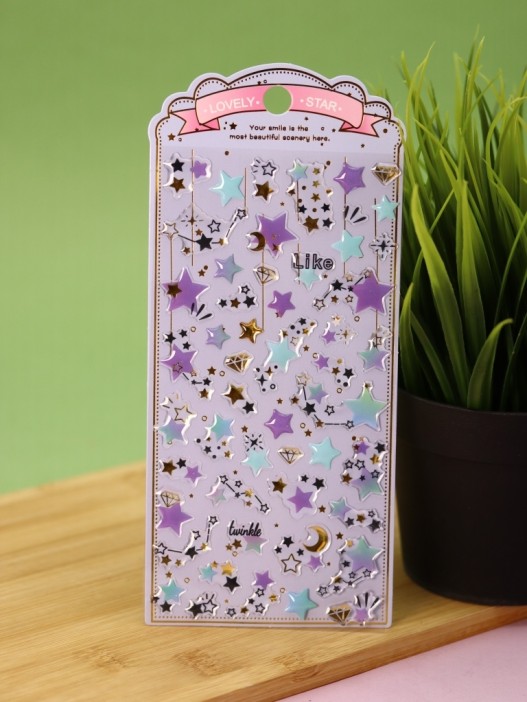 Наклейки объемные &quot;Starry sky&quot; (20,5*9 см) 