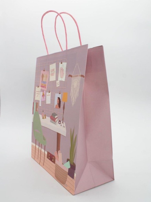 Пакет подарочный «Mood board», purple (26*32*12) 