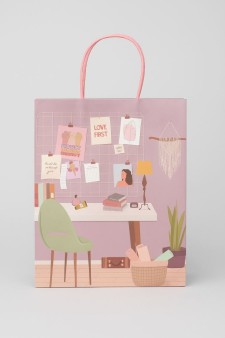 Пакет подарочный «Mood board», purple (26*32*12)