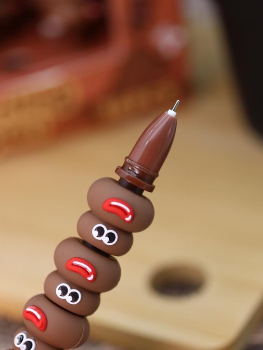 Ручка гелевая &quot;Poop sausage mouth&quot;, brown, шоу-бокс 36 шт. 