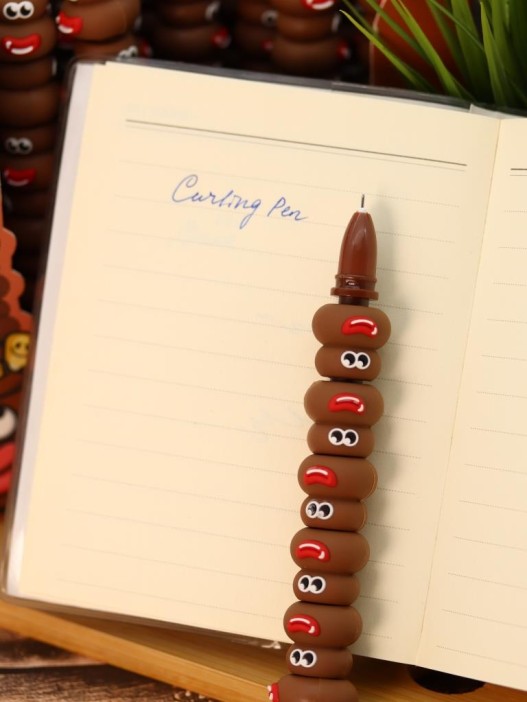 Ручка гелевая &quot;Poop sausage mouth&quot;, brown, шоу-бокс 36 шт. 