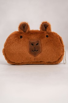 Пенал плюшевый "Serious Capybara", brown (18*9 см)