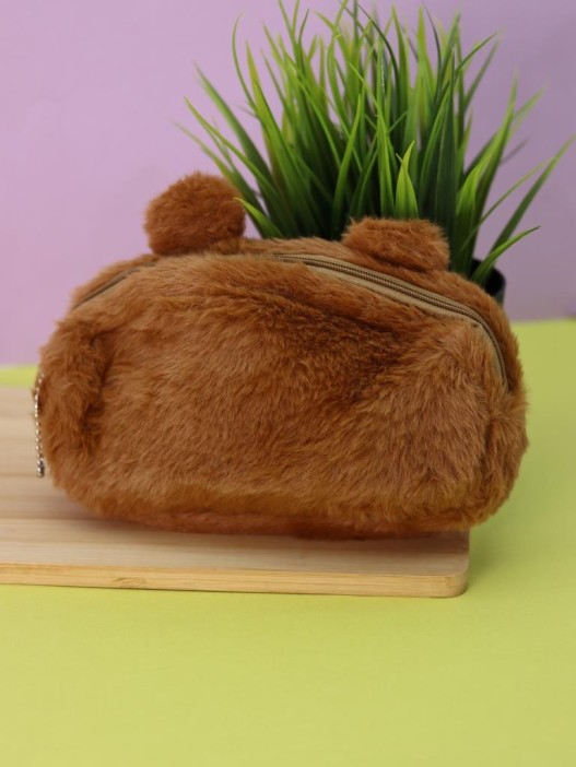 Пенал плюшевый &quot;Serious Capybara&quot;, brown (18*9 см) 