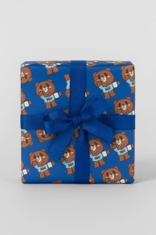 Упаковочная бумага «Teddy», blue (50*70 см)