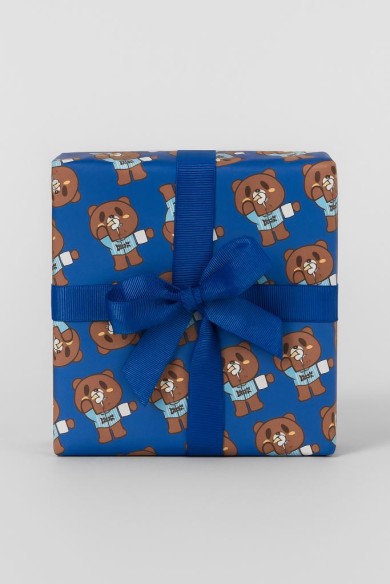 Упаковочная бумага «Teddy», blue (50*70 см)