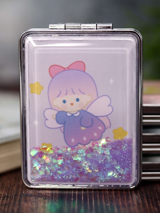 Зеркало-шейкер раскладное &quot;Little angel&quot;, purple (8*6 см) 