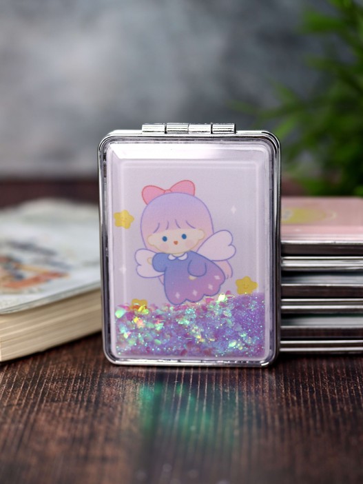 Зеркало-шейкер раскладное &quot;Little angel&quot;, purple (8*6 см) 