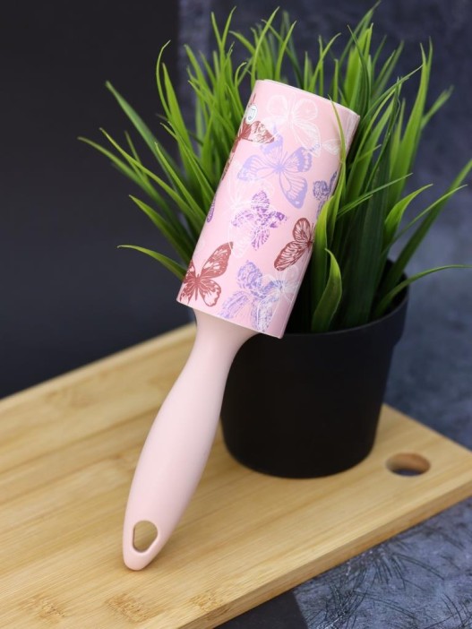Ролик для чистки одежды &quot;Pink butterflies&quot;, 10 см*60 листов 