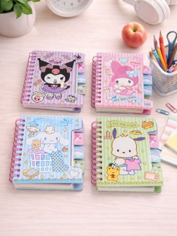 Блокнот "Куроми и друзья", на гребне, линейка, 80 л, mix (11.7*10см)