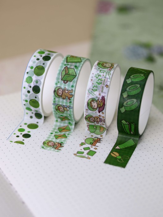 Набор декоративного скотча «Fruit cartoon», green 