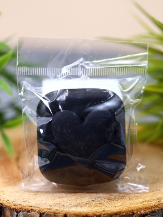 Контейнер для линз «Heart paint», black 