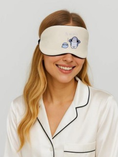 Маска для сна гелевая "Shark teeth", beige