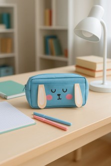 Пенал "My friend bunny", blue (21.5*9.5*4.5 см)