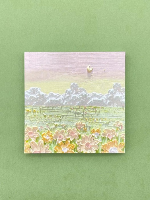 Блок стикер для записей "Scenery", pink 